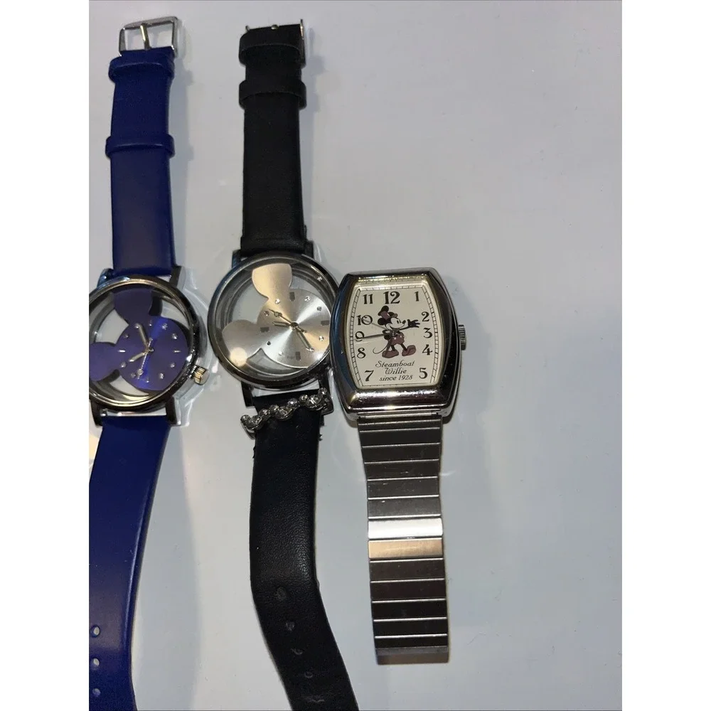 Vintage Mickey Mouse Watches Lot Of 5 Need Batteries Pre Owned